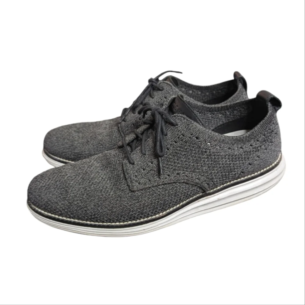 Cole Haan Men's Original Grand Stitchlite Plain Oxford Light Gray White Size 9M